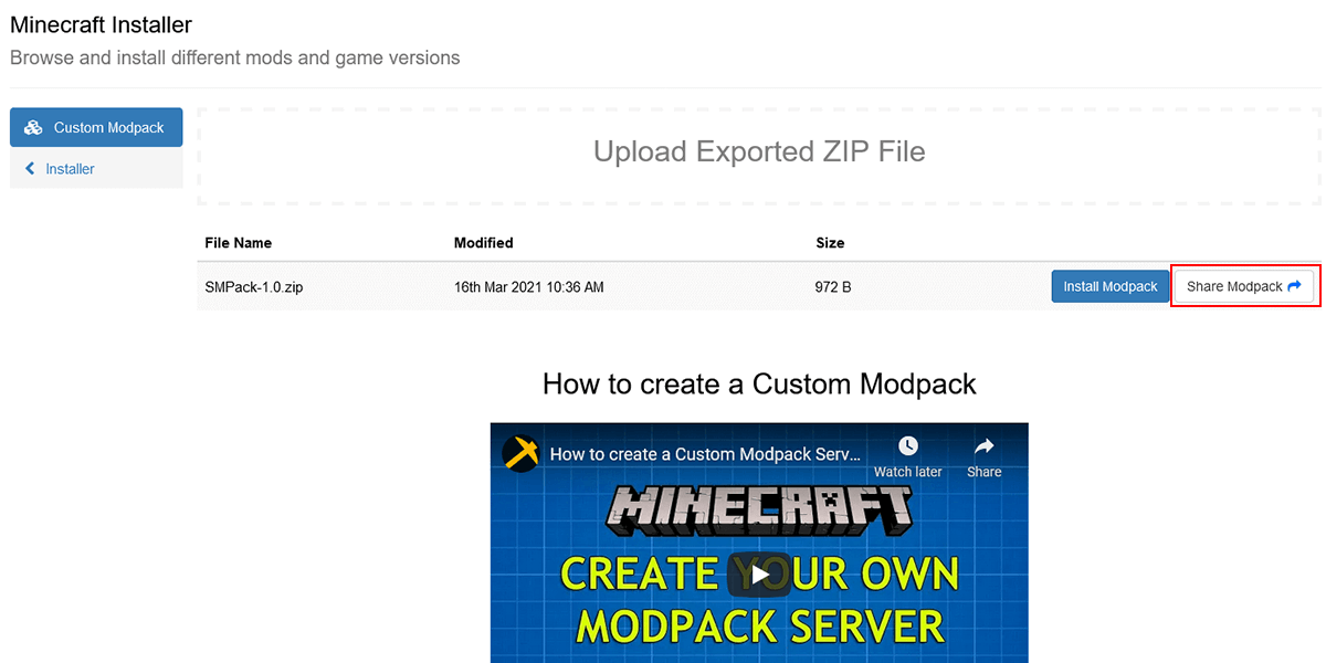 curseforge download modpack