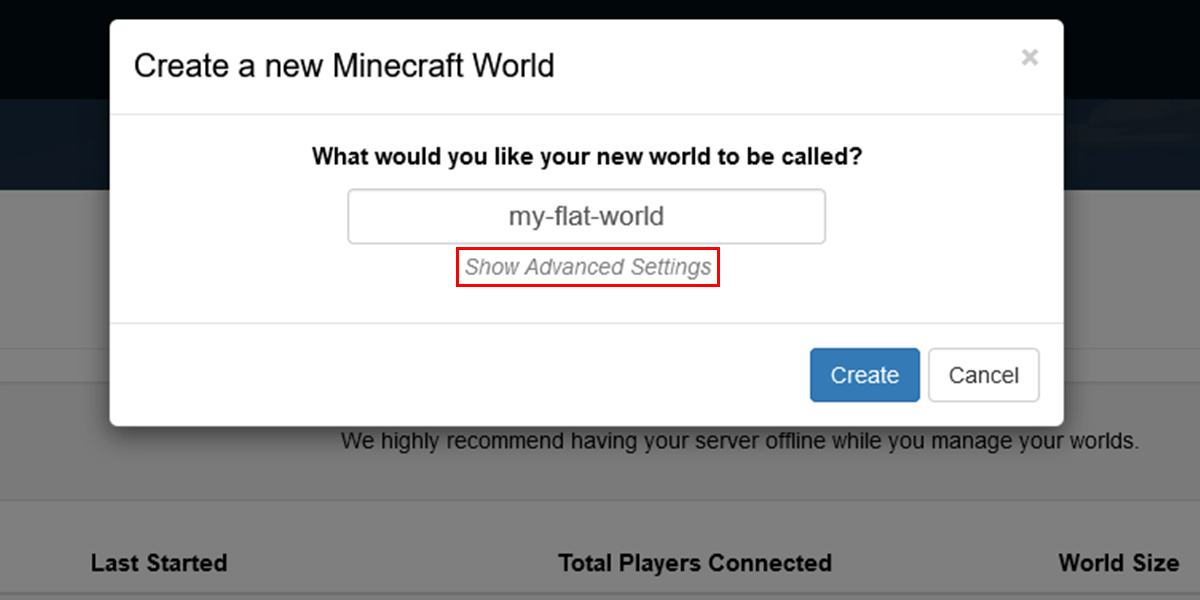 Click on advanced Settings